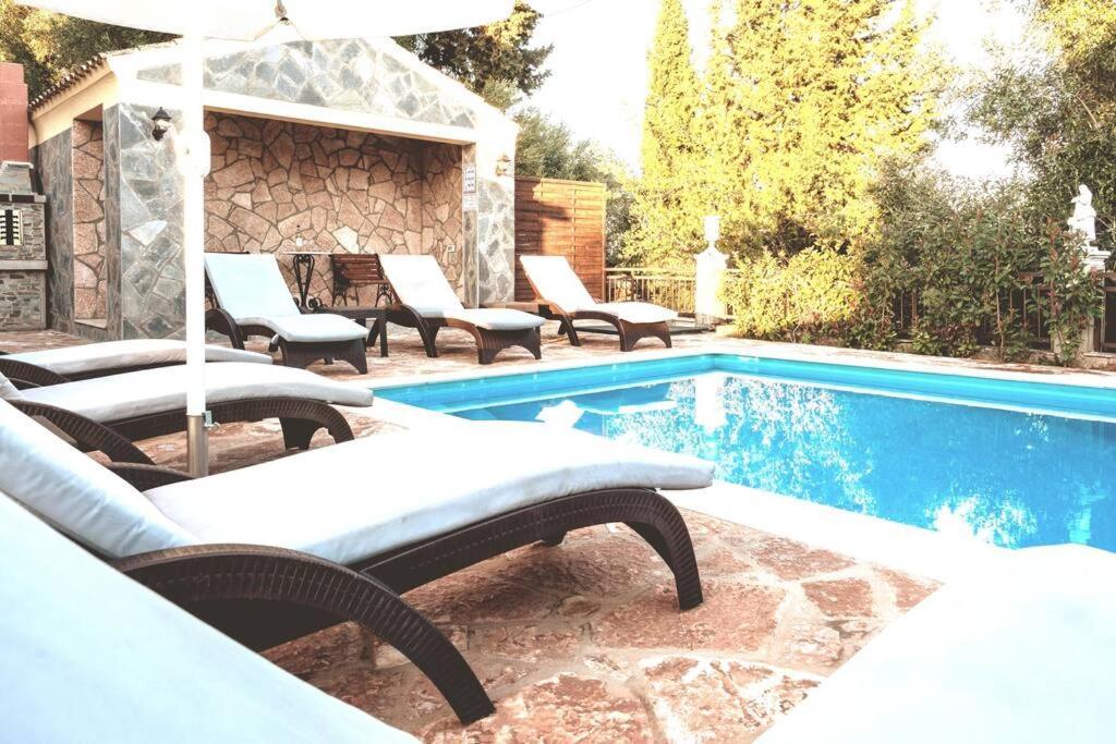 Poli House Family Villa W/ Pool Corfu  Eksteriør billede